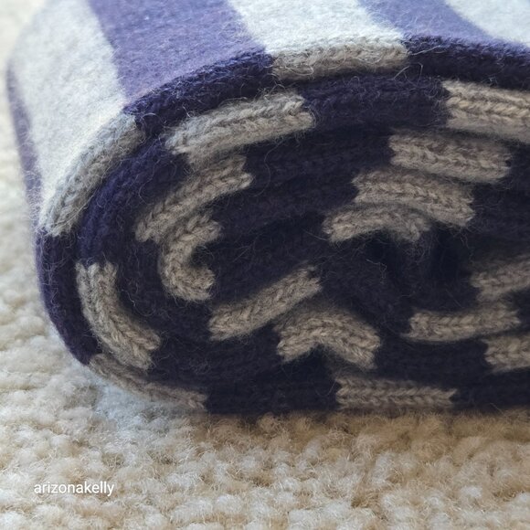 NWT J. Crew Wool/Cashmere Striped Skinny Scarf - Picture 10 of 11